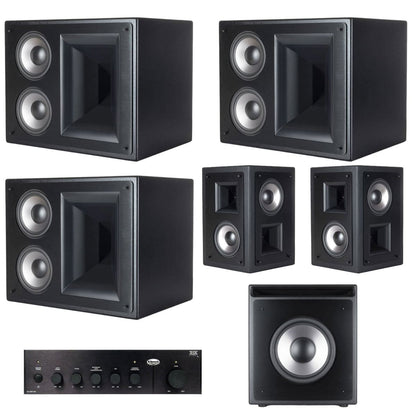 Amped Audio Warehouse AudioHaus THX-5000 6-pc Surround Sound Home Theater System Black