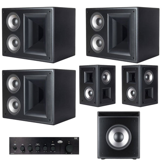 Amped Audio Warehouse AudioHaus THX-5000 6-pc Surround Sound Home Theater System Black